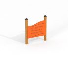 Board with braille alphabet