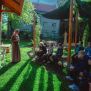 Miniaturka Outdoor Classroom (w/ Wooden Benches, Sunshades, Blackboard & Plant Pots) (8)